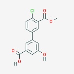 3-(4-chloro-3-methoxycarbonylphenyl)-5-hydroxybenzoic Acid molecular structure
