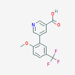 5-[2-methoxy-5-(trifluoromethyl)phenyl]pyridine-3-carboxylic Acid molecular structure