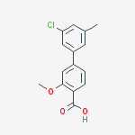 4-(3-chloro-5-methylphenyl)-2-methoxybenzoic Acid molecular structure