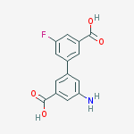 3-amino-5-(3-carboxy-5-fluorophenyl)benzoic Acid molecular structure
