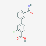 4-(3-carbamoylphenyl)-2-chlorobenzoic Acid molecular structure
