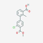 3-(3-chloro-4-methoxycarbonylphenyl)-2-methylbenzoic Acid molecular structure