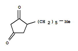 4-Hexyl-1,3-cyclopentanedione molecular structure