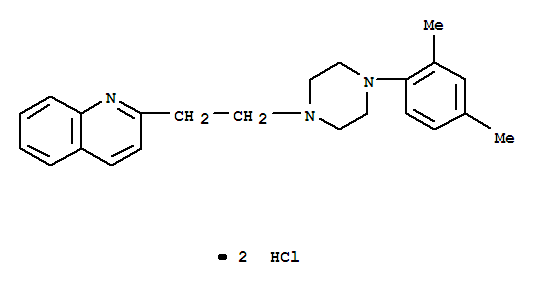 2-{2-[4-(2,4-dimethylphenyl)piperazin-1-yl]ethyl}quinoline dihydrochloride molecular structure