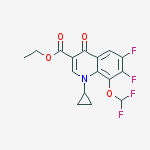 3-Quinolinecarboxylic acid, 1-cyclopropyl-8-(difluoroMethoxy)-6,7-difluoro-1,4-dihydro-4-oxo-, ethyl ester