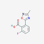 2-fluoro-6-(3-methyl-1,2,4-oxadiazol-5-yl)benzoic Acid molecular structure