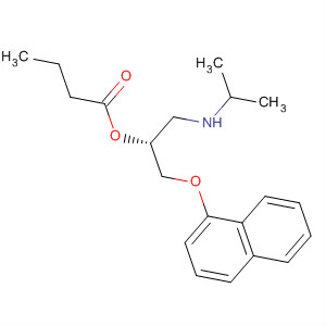 Butanoic acid,1-[[(1-methylethyl)amino]methyl]-2-(1-naphthalenyloxy)ethyl ester, (R)- molecular structure