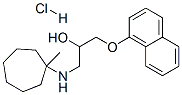 1-[(1-methylcycloheptyl)amino]-3-naphthalen-1-yloxy-propan-2-ol hydroc hloride molecular structure
