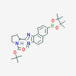 (S)-tert-butyl 2-(7-(4,4,5,5-tetramethyl-1,3,2-dioxaborolan-2-yl)-1H-naphtho[1,2-d]imidazol-2-yl)pyrrolidine-1-carboxylate molecular structure