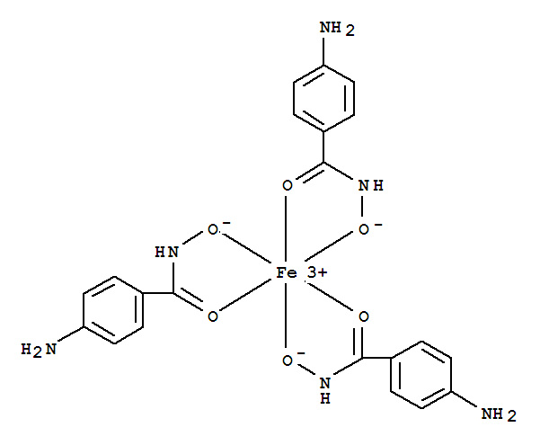 iron(3+)-4-aminobenzohydroxamic acid complex molecular structure