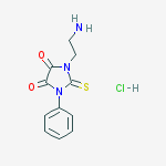 1-(2-aminoethyl)-3-phenyl-2-sulfanylideneimidazolidine-4,5-dione;hydrochloride molecular structure