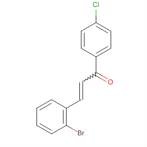 2-Propen-1-one, 3-(2-bromophenyl)-1-(4-chlorophenyl)- molecular structure