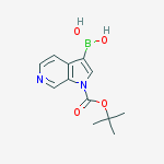 [1-[(2-methylpropan-2-yl)oxycarbonyl]pyrrolo[2,3-c]pyridin-3-yl]boronic acid molecular structure