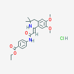 ethyl 4-{[(2Z)-2-(6,7-dimethoxy-3,3-dimethyl-3,4-dihydroisoquinolin-1(2H)-ylidene)acetyl]amino}benzoate hydrochloride