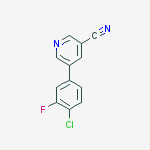 5-(4-Chloro-3-fluorophenyl)nicotinonitrile molecular structure