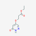 Ethyl 3-((6-oxo-1,6-dihydropyridazin-4-yl)oxy)propanoate molecular structure