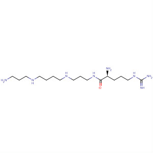 Pentanamide,2-amino-5-[(aminoiminomethyl)amino]-N-[3-[[4-[(3-aminopropyl)amino]butyl]amino]propyl]-, (2S)- molecular structure