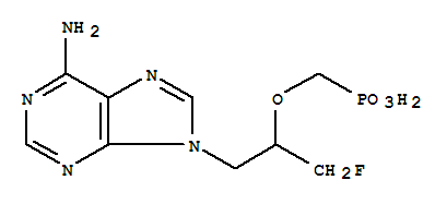 9-(3-fluoro-2-phosphonylmethoxypropyl)adenine molecular structure