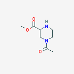 4-Acetyl-piperazine-2-carboxylic acid Methyl ester molecular structure