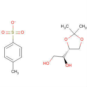 1,2-Ethanediol, 1-[(4R)-2,2-dimethyl-1,3-dioxolan-4-yl]-,mono(4-methylbenzenesulfonate), (1S)- molecular structure
