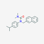 1,1-dimethyl-3-(naphthalen-2-ylmethyl)-3-(4-propan-2-ylphenyl)urea molecular structure