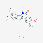 2,3,8,9-tetramethoxy-6,11-dimethyl-11h-indeno[1,2-c]isoquinolin-5-one;hydrochloride molecular structure