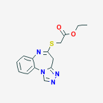 ethyl (4H-[1,2,4]triazolo[4,3-a][1,5]benzodiazepin-5-ylsulfanyl)acetate molecular structure