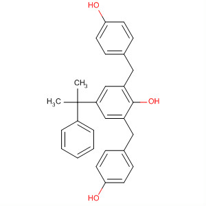 Phenol, 2,6-bis[(4-hydroxyphenyl)methyl]-4-(1-methyl-1-phenylethyl)- molecular structure