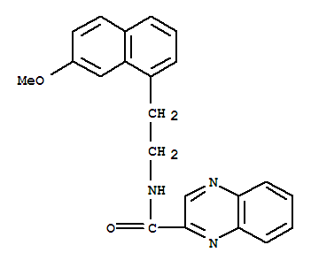 N-[2-(7-methoxynaphthalen-1-yl)ethyl]quinoxaline-2-carboxamide molecular structure