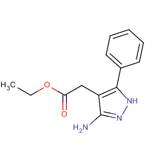 1H-Pyrazole-4-acetic acid, 3-amino-5-phenyl-, ethyl ester molecular structure