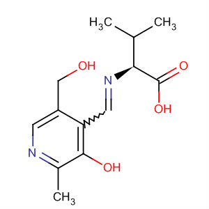 L-Valine,N-[[3-hydroxy-5-(hydroxymethyl)-2-methyl-4-pyridinyl]methylene]- molecular structure