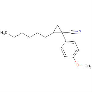 Cyclopropanecarbonitrile, 2-hexyl-1-(4-methoxyphenyl)- molecular structure