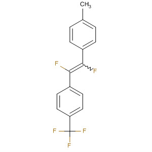 Benzene, 1-[1,2-difluoro-2-(4-methylphenyl)ethenyl]-4-(trifluoromethyl)- molecular structure