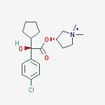 [(3s)-1,1-dimethylpyrrolidin-1-ium-3-yl] (2r)-2-(4-chlorophenyl)-2-cyclopentyl-2-hydroxyacetate molecular structure