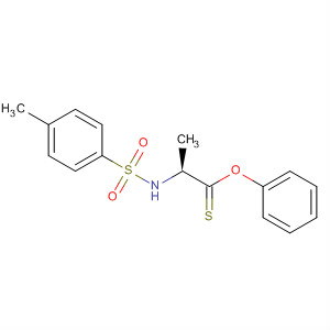 Propanethioic acid, 2-[[(4-methylphenyl)sulfonyl]amino]-, S-phenyl ester,(S)- molecular structure
