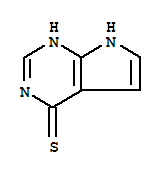 1,7-dihydro-4H-pyrrolo[2,3-d]pyrimidine-4-thione molecular structure