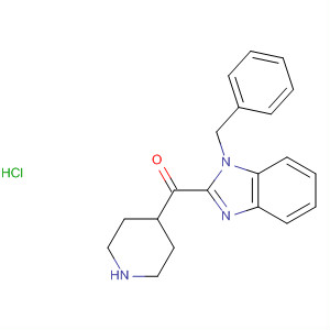 Methanone, [1-(phenylmethyl)-1H-benzimidazol-2-yl]-4-piperidinyl-,monohydrochloride molecular structure