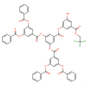 Benzoic acid, 3,5-bis[[3,5-bis(benzoyloxy)benzoyl]oxy]-,3-hydroxy-5-[(2,2,2-trichloroethoxy)carbonyl]phenyl ester molecular structure