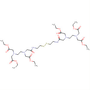 12,13-Dithia-3,6,9,16,19,22-hexaazatetracosanedioic acid,3,6,19,22-tetrakis(2-ethoxy-2-oxoethyl)-8,17-dioxo-, diethyl ester molecular structure