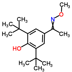 ethanone, 1-[3,5-bis(1,1-dimethylethyl)-4-hydroxyphenyl]-, O-methyloxime molecular structure