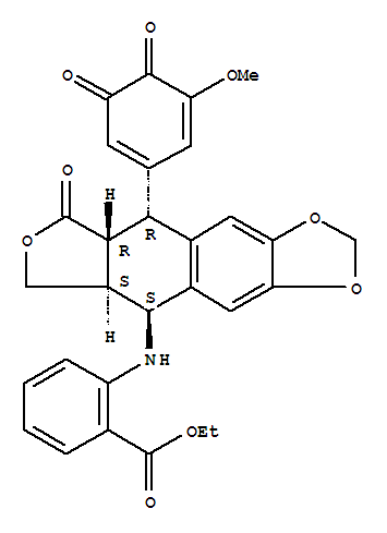 Furo[3',4':6,7]naphtho[2,3-d]-1,3-dioxole,benzoic acid deriv.