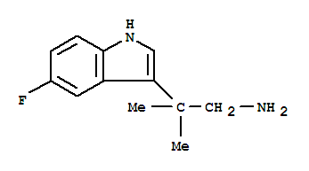 2-(5-fluoro-1H-indol-3-yl)-2-methylpropan-1-amine molecular structure