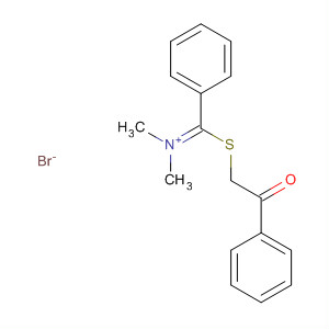 Methanaminium,N-methyl-N-[[(2-oxo-2-phenylethyl)thio]phenylmethylene]-, bromide molecular structure