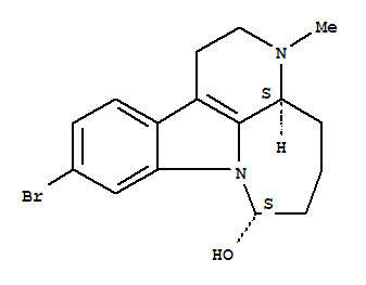 3,7a-Diazacyclohepta[jk]fluoren-7-ol,9-bromo-1,2,3,3a,4,5,6,7-octahydro-3-methyl-, (3aS-cis)- molecular structure