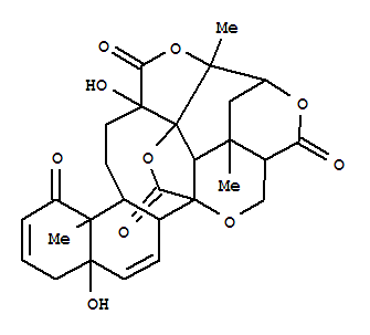 9H-16,6a-(Epoxymethano)-15,2,16-(methanoxymetheno)-4H,6aH-naphtho[1',2':7,8]cycloocta[1,2-b]pyrano[4,3-d]pyran-4,12,19,21(12aH)-tetrone,1,2,4a,5,6b,8a,12b,13,14,15,16a,16b-dodecahydro-8a,15-dihydroxy-12a,16b,17-trimethyl-,[2R-(2a,4ab,6aa,6bb,8aa,12ab,12ba molecular structure