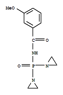 N-[bis(aziridin-1-yl)phosphoryl]-3-methoxybenzamide molecular structure