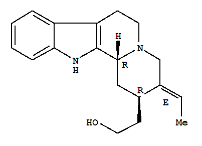 Corynan-17-ol,19,20-didehydro-, (3b,19E)- molecular structure