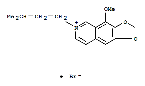 4-methoxy-6-(3-methylbutyl)[1,3]dioxolo[4,5-g]isoquinolin-6-ium bromide molecular structure