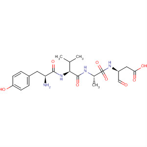 L-Alaninamide, L-tyrosyl-L-valyl-N-[(1S)-2-carboxy-1-formylethyl]- molecular structure