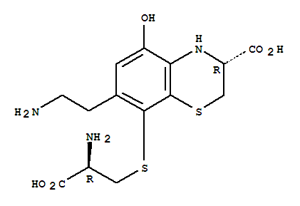 (3R)-8-{[(2R)-2-amino-2-carboxyethyl]sulfanyl}-7-(2-aminoethyl)-5-hydroxy-3,4-dihydro-2H-1,4-benzothiazine-3-carboxylic acid